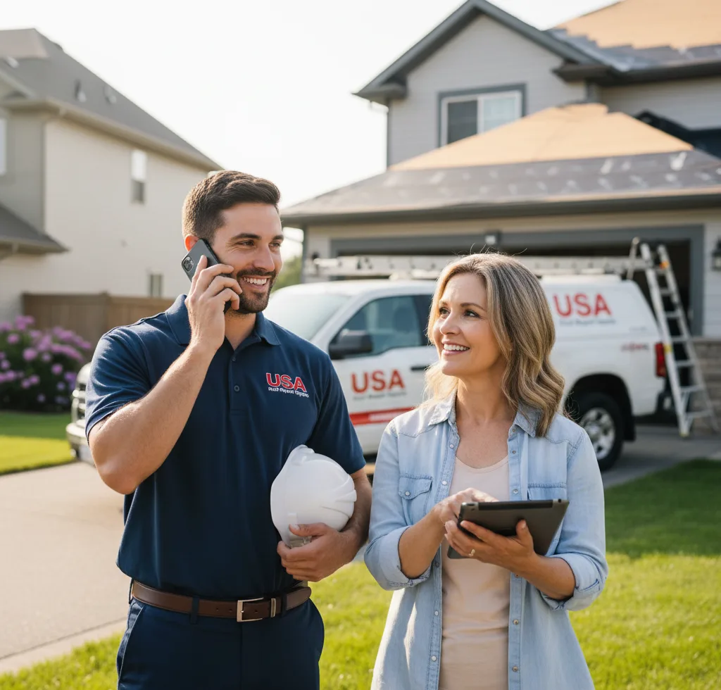 USA Roof Repair Experts customer support in Baldwin City